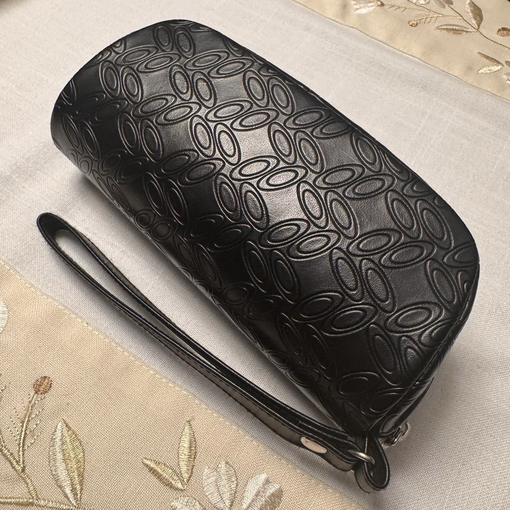 Oakley Sunglasses Case Black Zipper Closure Soft Case Faux Leather